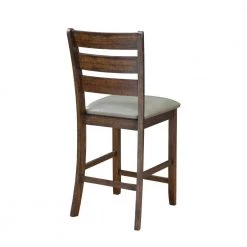 Brown and Gray Wooden Pub Height Chairs with Slatted Back and Footrest (Set of Two) by Benjara 8 Brown and Gray Wooden Pub Height Chairs with Slatted Back and Footrest (Set of Two) by Benjara -Cheap Benjara Store brown and gray benjara dining chairs bm196018 4f 1000