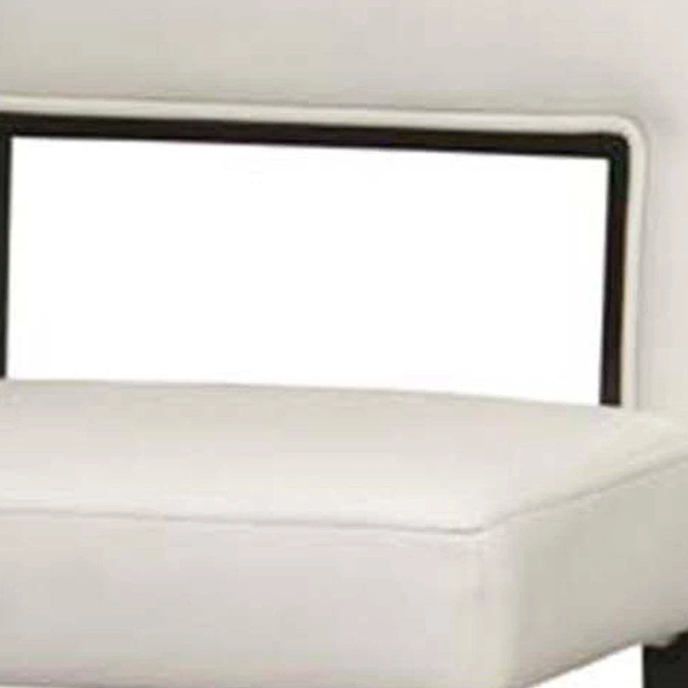 38.5 in. H Brown and White Wooden Counter Stool with Padded Seat and Backrest by Benjara 5 38.5 in. H Brown and White Wooden Counter Stool with Padded Seat and Backrest by Benjara - Image 5