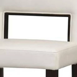 44 in. H Brown and White Wooden Bar Stool with Padded Seat and Backrest by Benjara -Cheap Benjara Store brown and white benjara bar stools bm16673 44 1000