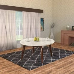 36 in. Brown/White Medium Round Stone Coffee Table with Faux Marble Top by Benjara 17 36 in. Brown/White Medium Round Stone Coffee Table with Faux Marble Top by Benjara -Cheap Benjara Store brown and white benjara coffee tables bm177672 31 1000