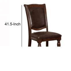 Alpena Traditional Style Brown Wooden Side Chair (Set of 2) by Benjara -Cheap Benjara Store brown benjara accent chairs bm123018 fa 1000
