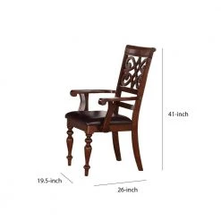 41 in. H Cherry Brown Wooden Side Chair with Leatherette Seat (Set of 2) by Benjara 12 41 in. H Cherry Brown Wooden Side Chair with Leatherette Seat (Set of 2) by Benjara -Cheap Benjara Store brown benjara accent chairs bm174348 44 1000