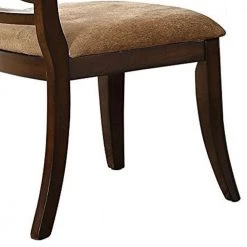 Cherry Brown and Beige with Beige Fabric Seat Solid Wooden Side Chair (Set of 2) by Benjara 9 Cherry Brown and Beige with Beige Fabric Seat Solid Wooden Side Chair (Set of 2) by Benjara -Cheap Benjara Store brown benjara accent chairs bm179937 4f 1000