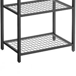 Hugh 57 in. Brown 12-Hooks Baker Rack Microwave Stand Kitchen Shelves by Benjara -Cheap Benjara Store brown benjara baker s racks bm274772 1f 1000