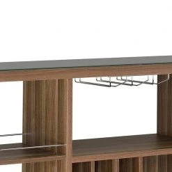 Sturdy Modern Bar Unit with Wine Bottle Storage 15.5" L x 54" W x 43" H by Benjara -Cheap Benjara Store brown benjara bar cabinets bm158064 4f 1000