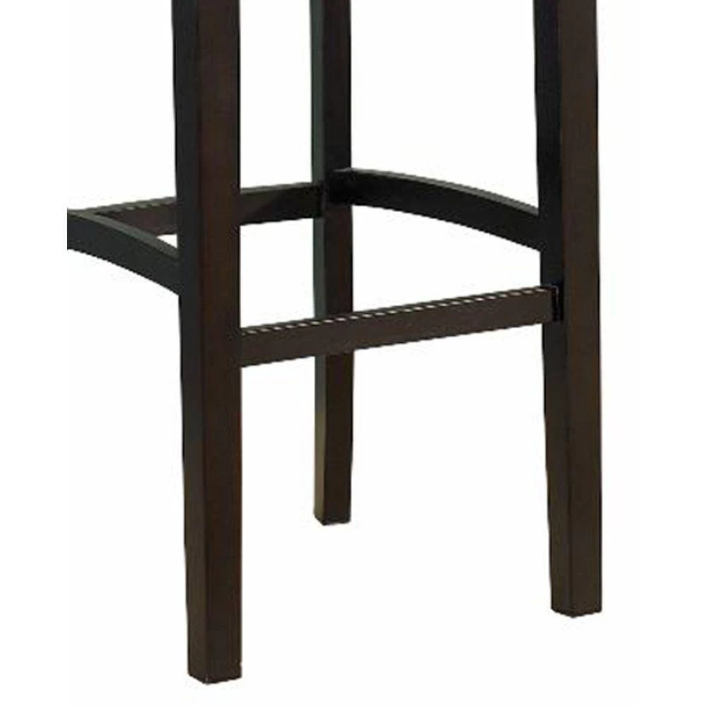 45.25 in. H Brown Wooden Bar Stool with Padded Upholstered Seat and Backrest by Benjara 6 45.25 in. H Brown Wooden Bar Stool with Padded Upholstered Seat and Backrest by Benjara - Image 6