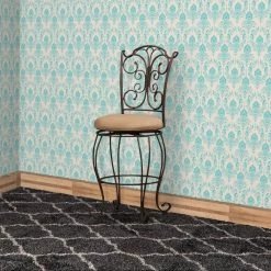 46.5 in. H Brown Metal Bar Stool with Cushioned Seat and Scrollwork Details by Benjara 13 46.5 in. H Brown Metal Bar Stool with Cushioned Seat and Scrollwork Details by Benjara -Cheap Benjara Store brown benjara bar stools bm16642 31 1000