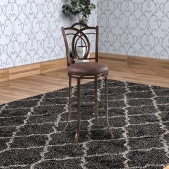 47.25 in. H Brown Metal Bar Stool with Cushioned Swivel Seat and Flared Legs by Benjara 15 47.25 in. H Brown Metal Bar Stool with Cushioned Swivel Seat and Flared Legs by Benjara -Cheap Benjara Store brown benjara bar stools bm16653 31 1000