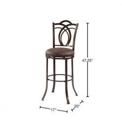 47.25 in. H Brown Metal Bar Stool with Cushioned Swivel Seat and Flared Legs by Benjara 10 47.25 in. H Brown Metal Bar Stool with Cushioned Swivel Seat and Flared Legs by Benjara -Cheap Benjara Store brown benjara bar stools bm16653 40 1000