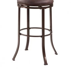 47.25 in. H Brown Metal Bar Stool with Cushioned Swivel Seat and Flared Legs by Benjara 12 47.25 in. H Brown Metal Bar Stool with Cushioned Swivel Seat and Flared Legs by Benjara -Cheap Benjara Store brown benjara bar stools bm16653 4f 1000