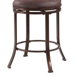 41 in. H Brown Metal Counter Stool with Cushioned Seat and Flared Legs by Benjara -Cheap Benjara Store brown benjara bar stools bm16654 1f 1000