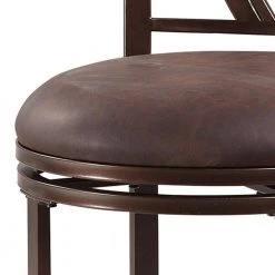 41 in. H Brown Metal Counter Stool with Cushioned Seat and Flared Legs by Benjara -Cheap Benjara Store brown benjara bar stools bm16654 44 1000