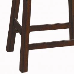 18" H Warm Cherry Brown Wooden Counter Height Stool with Saddle Seat (Set Of 2) by Benjara 13 18" H Warm Cherry Brown Wooden Counter Height Stool with Saddle Seat (Set Of 2) by Benjara -Cheap Benjara Store brown benjara bar stools bm175979 44 1000
