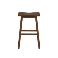 29.25 in. H Brown Saddle Design Wooden Barstool with Grain Details by Benjara -Cheap Benjara Store brown benjara bar stools bm239729 c3 1000