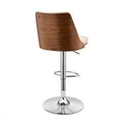 44 in. Cream and Brown Metal Framed Adjustable Barstool with Faux Leather and Wooden Backing by Benjara 13 44 in. Cream and Brown Metal Framed Adjustable Barstool with Faux Leather and Wooden Backing by Benjara -Cheap Benjara Store brown benjara bar stools bm270017 1f 1000