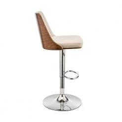 44 in. Cream and Brown Metal Framed Adjustable Barstool with Faux Leather and Wooden Backing by Benjara 12 44 in. Cream and Brown Metal Framed Adjustable Barstool with Faux Leather and Wooden Backing by Benjara -Cheap Benjara Store brown benjara bar stools bm270017 4f 1000