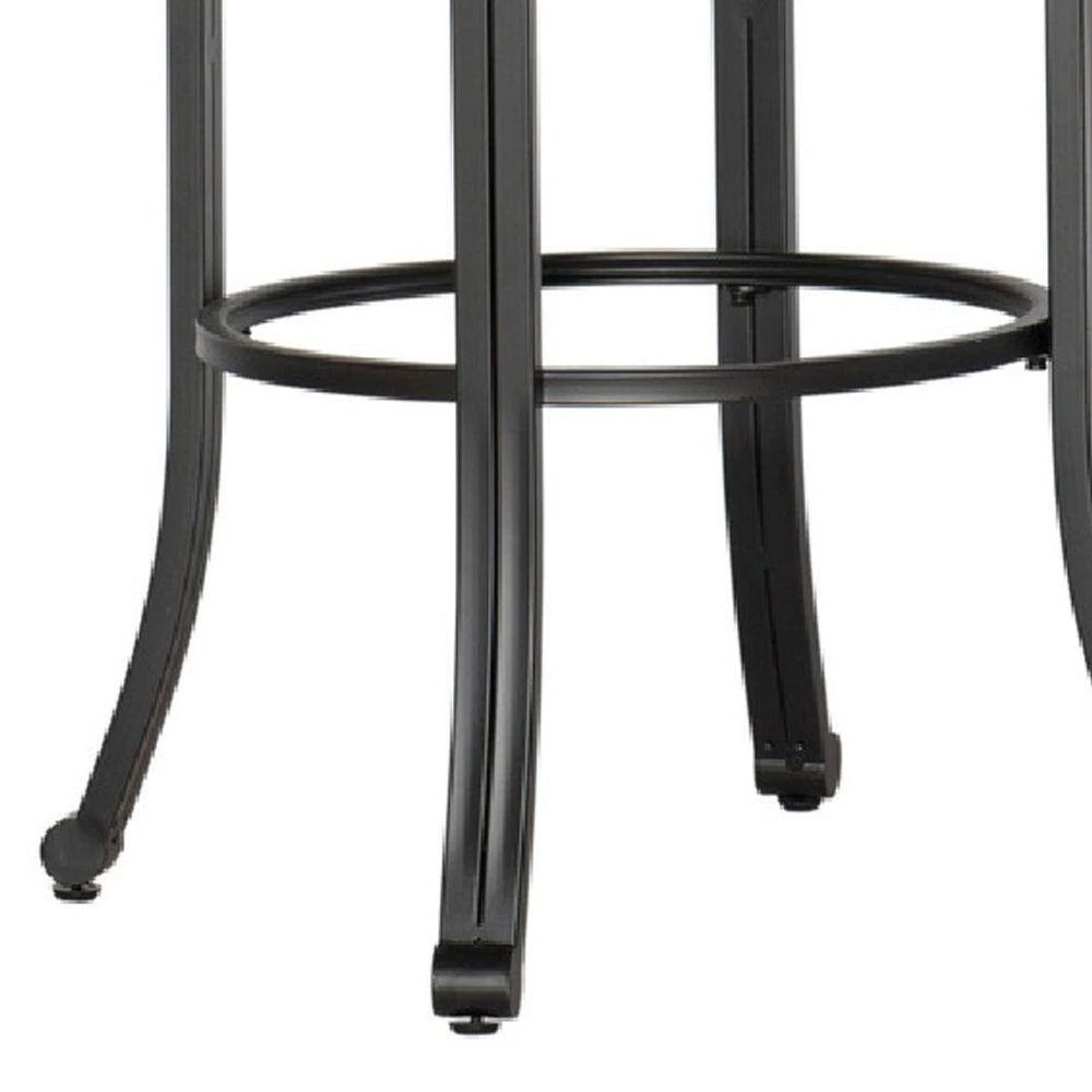 45.63 in. Brown Bar Stool with Leatherette Upholstery and Flared Legs by Benjara 5 45.63 in. Brown Bar Stool with Leatherette Upholstery and Flared Legs by Benjara - Image 5