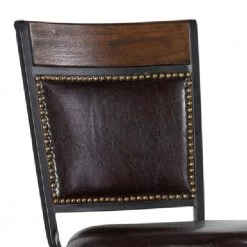 45.63 in. Brown Bar Stool with Leatherette Upholstery and Flared Legs by Benjara 10 45.63 in. Brown Bar Stool with Leatherette Upholstery and Flared Legs by Benjara -Cheap Benjara Store brown benjara bar stools bm270373 4f 1000