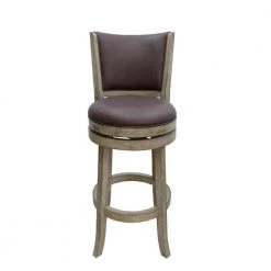Jane 43.5 in. Brown High Back Wood Swivel Barstool with Round Rich Vegan Faux Leather Seat by Benjara 13 Jane 43.5 in. Brown High Back Wood Swivel Barstool with Round Rich Vegan Faux Leather Seat by Benjara -Cheap Benjara Store brown benjara bar stools bm274261 31 1000