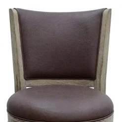 Jane 43.5 in. Brown High Back Wood Swivel Barstool with Round Rich Vegan Faux Leather Seat by Benjara 10 Jane 43.5 in. Brown High Back Wood Swivel Barstool with Round Rich Vegan Faux Leather Seat by Benjara -Cheap Benjara Store brown benjara bar stools bm274261 4f 1000