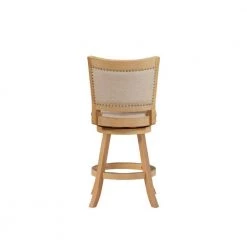 43.5 In. Oat Brown Low Back Rubberwood Swivel Barstool With Slatted Back by Benjara 13 43.5 In. Oat Brown Low Back Rubberwood Swivel Barstool With Slatted Back by Benjara -Cheap Benjara Store brown benjara bar stools bm274282 1f 1000