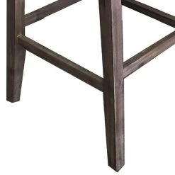 42.5 in. Brown and Back Rubberwood Barstool with Wood Grain Details by Benjara -Cheap Benjara Store brown benjara bar stools bm274285 1f 1000