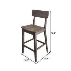 42.5 in. Brown and Back Rubberwood Barstool with Wood Grain Details by Benjara -Cheap Benjara Store brown benjara bar stools bm274285 44 1000