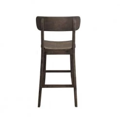 42.5 in. Brown and Back Rubberwood Barstool with Wood Grain Details by Benjara -Cheap Benjara Store brown benjara bar stools bm274285 4f 1000