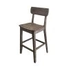 42.5 in. Brown and Back Rubberwood Barstool with Wood Grain Details by Benjara