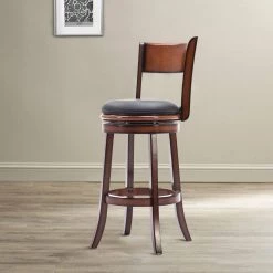 Pal 43.5 in. Brown Solid Wood Swivel Bar Stool with Rich Bonded Leather by Benjara 15 Pal 43.5 in. Brown Solid Wood Swivel Bar Stool with Rich Bonded Leather by Benjara -Cheap Benjara Store brown benjara bar stools bm274338 31 1000