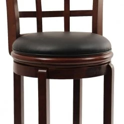 43.5 in. Brown and Black Faux Leather Solid Wood Swivel Counter Bar Stool by Benjara 12 43.5 in. Brown and Black Faux Leather Solid Wood Swivel Counter Bar Stool by Benjara -Cheap Benjara Store brown benjara bar stools bm274349 4f 1000