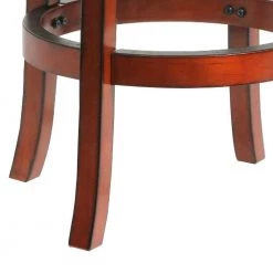 30 in. Brown and Black Faux Leather Solid Wood Swivel Counter Bar Stool by Benjara 14 30 in. Brown and Black Faux Leather Solid Wood Swivel Counter Bar Stool by Benjara -Cheap Benjara Store brown benjara bar stools bm274359 1f 1000