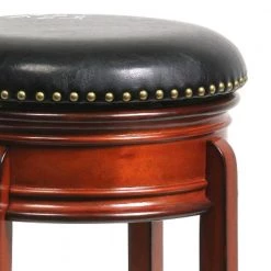 30 in. Brown and Black Faux Leather Solid Wood Swivel Counter Bar Stool by Benjara 12 30 in. Brown and Black Faux Leather Solid Wood Swivel Counter Bar Stool by Benjara -Cheap Benjara Store brown benjara bar stools bm274359 c3 1000