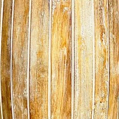 Sia 31.5 in. Washed Brown Backless Wood Stool with Elongated Drum Shape and Round Base by Benjara -Cheap Benjara Store brown benjara bar stools bm274806 4f 1000