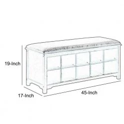 Brown Wooden Bench with 10 Open Cubbies and Leatherette Seat (19 in. x 45 in. x 17 in.) by Benjara -Cheap Benjara Store brown benjara bedroom benches bm144100 44 1000