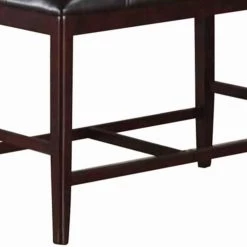 17 in. L x 38 in. W x 24 in. H Brown Rubber with Tufted Upholstery Wood High Bench by Benjara -Cheap Benjara Store brown benjara bedroom benches bm171198 44 1000