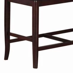 17 in. L x 38 in. W x 24 in. H Brown Rubber with Tufted Upholstery Wood High Bench by Benjara -Cheap Benjara Store brown benjara bedroom benches bm171198 4f 1000