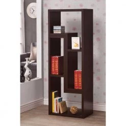 Convertible 22 in. Brown Wood 3 Shelf TV Console and Bookcase Combination by Benjara -Cheap Benjara Store brown benjara bookcases bookshelves bm159051 31 1000