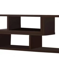 Convertible 22 in. Brown Wood 3 Shelf TV Console and Bookcase Combination by Benjara -Cheap Benjara Store brown benjara bookcases bookshelves bm159051 4f 1000