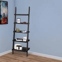 72 in. H Brown Sleek Wooden Ladder Bookcase with 5-Shelves by Benjara 11 72 in. H Brown Sleek Wooden Ladder Bookcase with 5-Shelves by Benjara -Cheap Benjara Store brown benjara bookcases bookshelves bm159054 31 1000