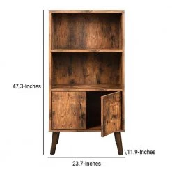 Brown 2-Tier Wooden Bookshelf with Storage Cabinet and Angled Legs by Benjara 9 Brown 2-Tier Wooden Bookshelf with Storage Cabinet and Angled Legs by Benjara -Cheap Benjara Store brown benjara bookcases bookshelves bm197495 c3 1000