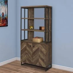 70.75 in. Brown Wooden 3-Shelf Standard Bookcase with 2-Doors by Benjara 12 70.75 in. Brown Wooden 3-Shelf Standard Bookcase with 2-Doors by Benjara -Cheap Benjara Store brown benjara bookcases bookshelves bm246099 fa 1000