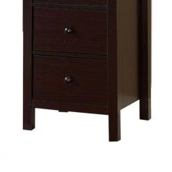 Contemporary Style 5-Drawer Brown Wooden Chest with Straight Legs 15.25 in. L x 18.5 in. W x 46.5 in. H by Benjara -Cheap Benjara Store brown benjara chest of drawers bm122950 44 1000