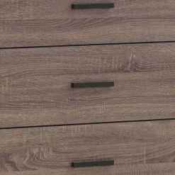 5-Drawer Brown Chest of Drawers with Metal Bar Pulls (44.75 in. H x 31.5 in. W x 16.25 in. L) by Benjara -Cheap Benjara Store brown benjara chest of drawers bm242649 1f 1000