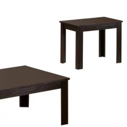 22 in. Black Small Rectangle Attractive Occasional Wooden Coffee Table Set with 3-Pieces by Benjara -Cheap Benjara Store brown benjara coffee tables bm156129 4f 1000