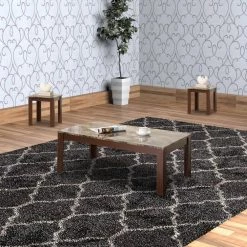 3-Piece 16 in. Brown Small Rectangle Wood Coffee Table Set by Benjara -Cheap Benjara Store brown benjara coffee tables bm156134 31 1000