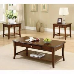 18 in. H Brown 1-Coffee Table and 2-End Tables with Drawer (Set of 3) by Benjara 7 18 in. H Brown 1-Coffee Table and 2-End Tables with Drawer (Set of 3) by Benjara -Cheap Benjara Store brown benjara coffee tables bm166163 31 1000