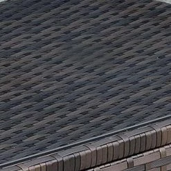 34 .62 in. L Brown Rectangle Faux Rattan and Aluminum Glass Top Coffee Table by Benjara 9 34 .62 in. L Brown Rectangle Faux Rattan and Aluminum Glass Top Coffee Table by Benjara -Cheap Benjara Store brown benjara coffee tables bm206283 1f 1000