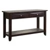 Baldwin 48 in. Brown Rectangle Wood Console Table with-Drawers by Benjara