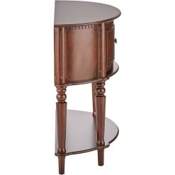 38 in. Brown Standard Half-Circle Wood Console Table with Curved Front by Benjara -Cheap Benjara Store brown benjara console tables bm160197 c3 1000